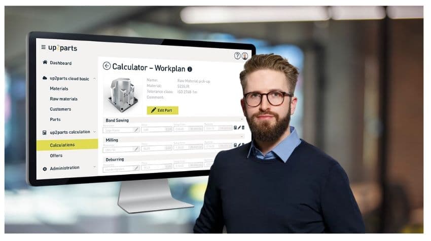 LinkedIn post preview for up2parts GmbH